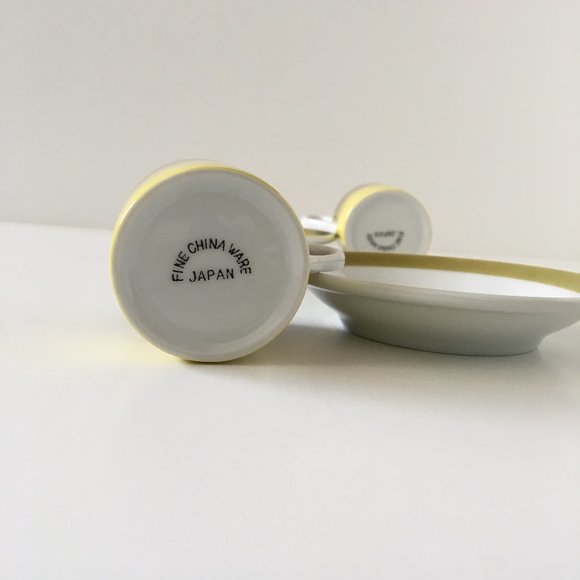 Vintage Green Mod Espresso Set Made in Japan Cup and Saucer - Picture 4 of 5